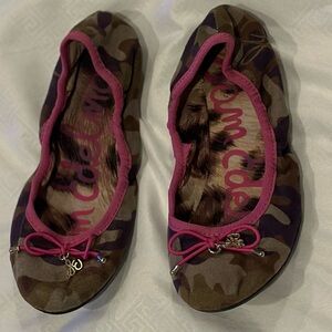 Girls Sam Edelman camo ballet flats 12.5